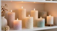 create decorative shelf candles