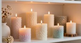 create decorative shelf candles