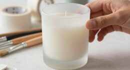 diy matte candle jar
