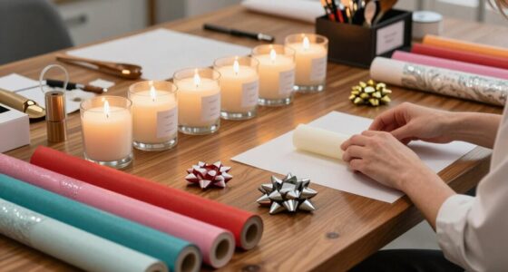 efficient candle gift wrapping