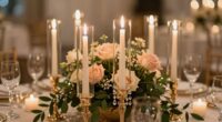 elegant candle centerpiece stands