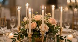 elegant candle centerpiece stands