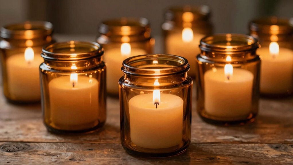 elegant functional amber jars