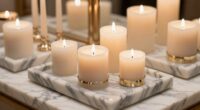 elegant marble candle displays