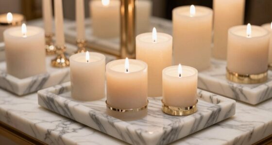 elegant marble candle displays