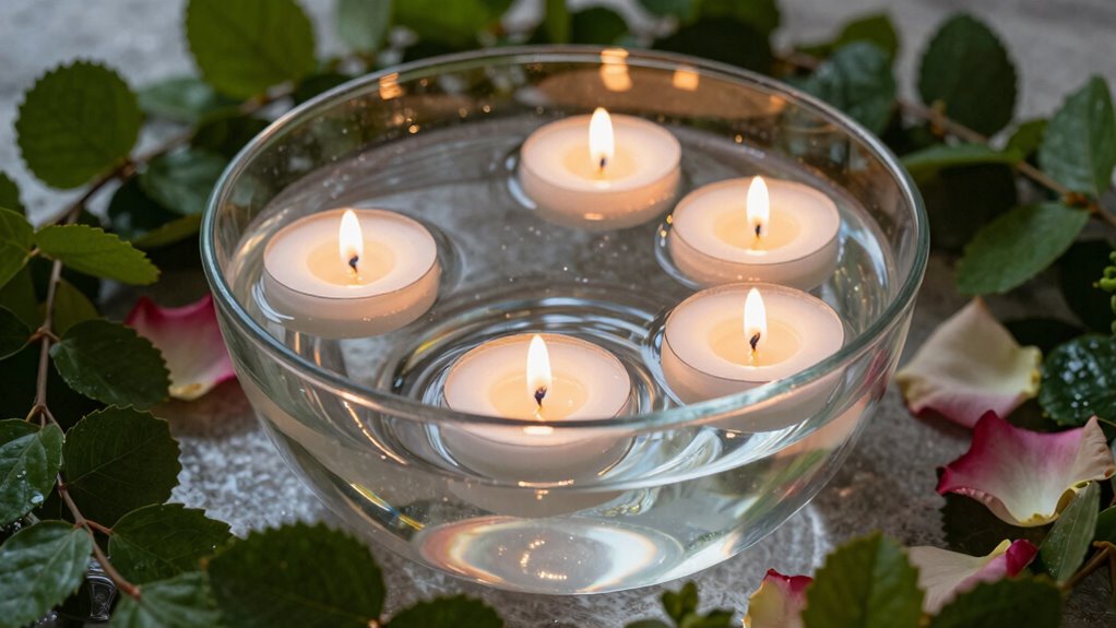 elegant seasonal floating candles