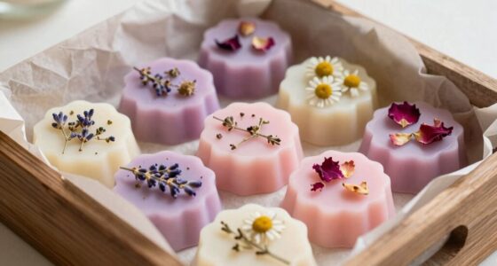 homemade floral wax melts