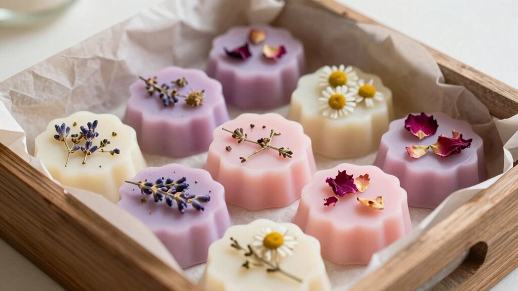 homemade floral wax melts