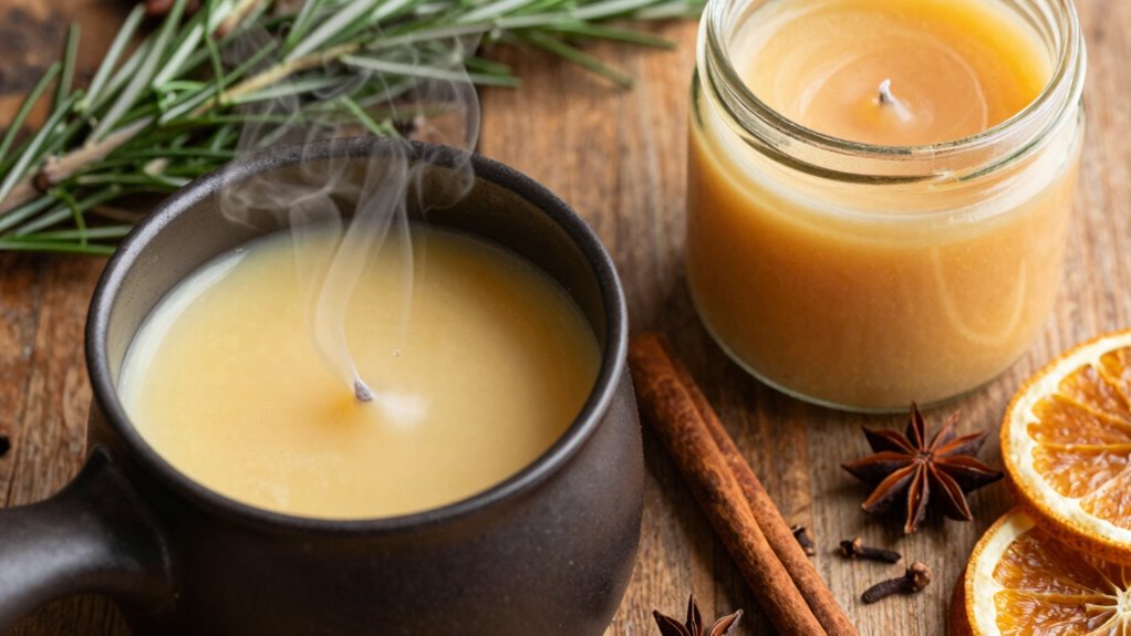 homemade spicy holiday candles