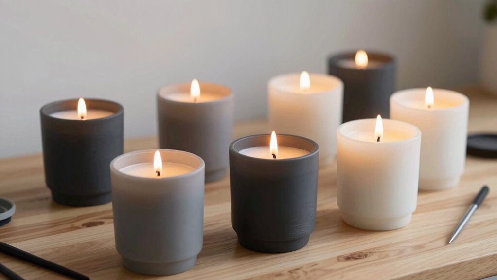 monochrome candle aesthetic harmony