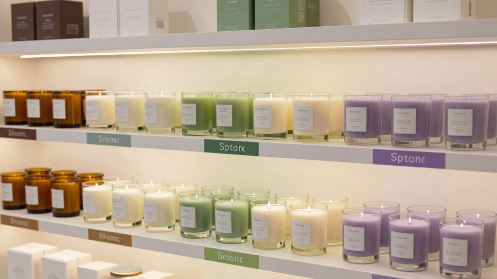 organize candles by scent