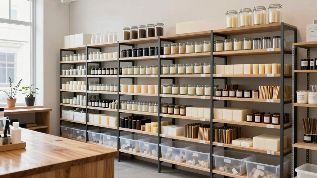 organized labeled durable shelving