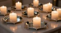reflective candle tray decor