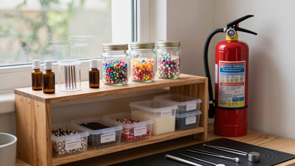 safe candle supply storage