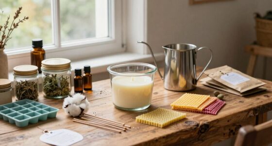 sustainable home candle making