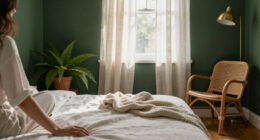 A Bright White Bedroom Is Now A Green Cocoon “Inspired By The Forest”
