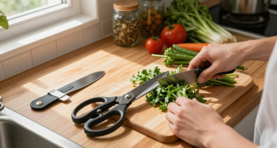 iBayam Kitchen Scissors Shears All Purpose Heavy Duty, Protective Sheath | 2-Pack, Ultra-Sharp Stainless Blades, Soft Comfort-Grip, Dishwash
