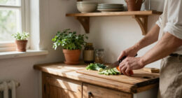 Limewashed Walls Gave This Kitchen A Vintage, Minimalist Redo