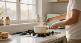 This Kitchen Was Straight Out Of The '70S Until A Cozy All-White Redo