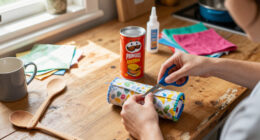 Dump Pricey Countertop Storage: Upcycle An Old Pringles Can With A Cute And Easy DIY