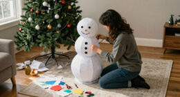 Forget A Second Christmas Tree, Habitat's Supersized Paper Snowman Is The Best Way To Make A Statement This Festive Season For Under £20