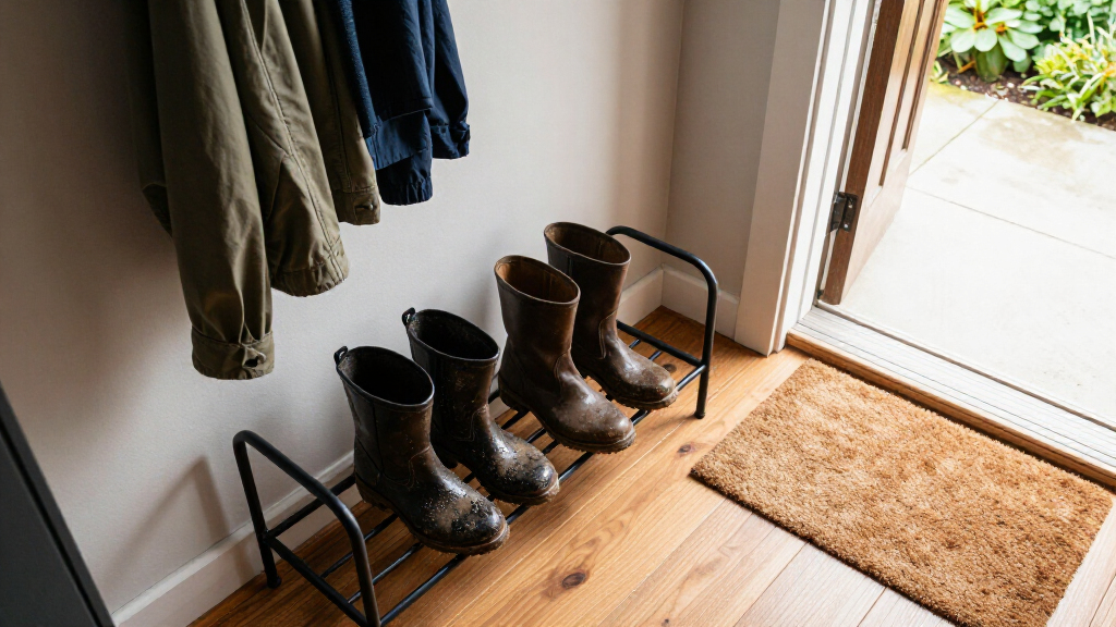 This £10 Argos Shoe Rack Is Perfect For Keeping Muddy Boots And Wet Jackets Tidy This Autumn