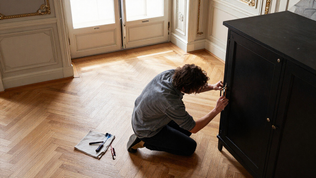 This Haussmannian Apartment Hadn’t Been Renovated Since The 1970S — Now Its Black Kitchen Gives The Small Space A New Identity